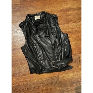 Ashley Outerwear Faux Leather Vest